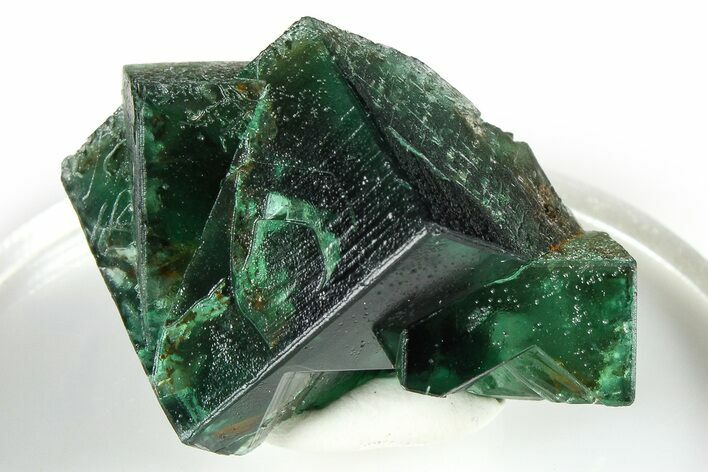 Fluorescent Green Fluorite Twins - Diana Maria Mine, England #379585